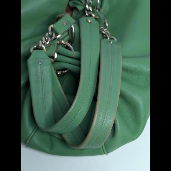 💚 Juicy Couture Green Leather Slouch Bag – Y2K Style - Picture 9 of 9